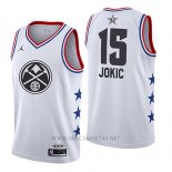 Camiseta All Star 2019 Denver Nuggets Nikola Jokic NO 15 Blanco
