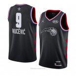 Camiseta All Star 2019 Orlando Magic Nikola Vucevic NO 9 Negro