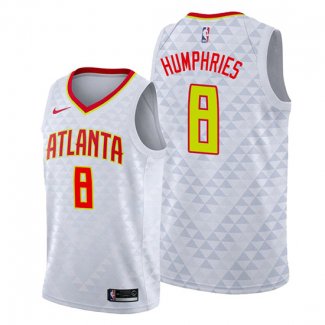Camiseta Atlanta Hawks Isaac Humphries NO 8 Blanco Association