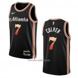 Camiseta Atlanta Hawks Jarrett Culver NO 7 Ciudad 2022-23 Negro