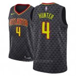 Camiseta Atlanta Hawks R.j. Hunter NO 4 Icon 2018 Negro