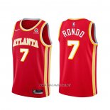 Camiseta Atlanta Hawks Rajon Rondo NO 7 Icon 2020-21 Rojo