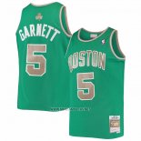 Camiseta Boston Celtics Kevin Garnett NO 5 Mitchell & Ness 2007-08 Verde