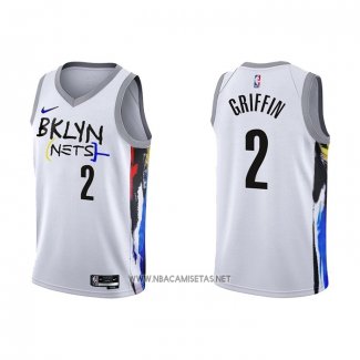 Camiseta Brooklyn Nets Blake Griffin NO 2 Ciudad 2022-23 Blanco