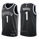 Camiseta Brooklyn Nets D'angelo Russell NO 1 Icon 2017-18 Negro