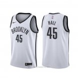 Camiseta Brooklyn Nets Donta Hall NO 45 Association 2020 Blanco