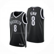 Camiseta Brooklyn Nets Egor Demin NO 8 Icon 2025-26 Negro