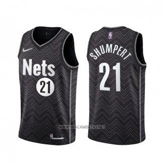 Camiseta Brooklyn Nets Iman Shumpert NO 21 Earned 2020-21 Negro