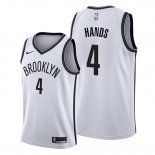 Camiseta Brooklyn Nets Jaylen Hands NO 4 Association 2019-20 Blanco