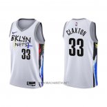 Camiseta Brooklyn Nets Nicolas Claxton NO 33 Ciudad 2022-23 Blanco