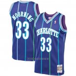 Camiseta Charlotte Hornets Alonzo Mourning NO 33 Mitchell & Ness Violeta