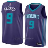 Camiseta Charlotte Hornets Tony Parker NO 9 Statement 2018 Violeta