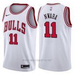 Camiseta Chicago Bulls David Nwaba NO 11 Association 2017-18 Blanco