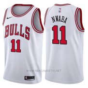 Camiseta Chicago Bulls David Nwaba NO 11 Association 2017-18 Blanco