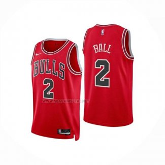 Camiseta Chicago Bulls Lonzo Ball NO 2 Icon 2025-26 Rojo
