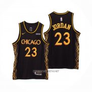 Camiseta Chicago Bulls Michael Jordan NO 23 Ciudad 2020-21 Negro