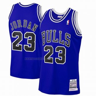 Camiseta Chicago Bulls Michael Jordan NO 23 Mitchell & Ness 1997-98 Azul2