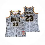Camiseta Chicago Bulls Michael Jordan NO 23 Mitchell & Ness 1997-98 Blanco