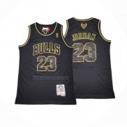 Camiseta Chicago Bulls Michael Jordan NO 23 Mitchell & Ness 1997-98 Oro Negro