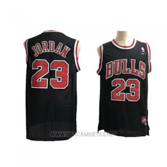 Camiseta Chicago Bulls Michael Jordan NO 23 Retro Negro2