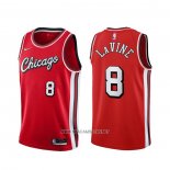 Camiseta Chicago Bulls Zach Lavine NO 8 Ciudad 2021-22 Rojo