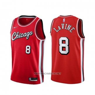 Camiseta Chicago Bulls Zach Lavine NO 8 Ciudad 2021-22 Rojo