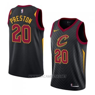 Camiseta Cleveland Cavaliers Billy Preston NO 20 Statement 2018 Negro