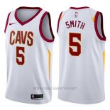 Camiseta Cleveland Cavaliers J.R. Smith NO 5 Association 2017-18 Blanco