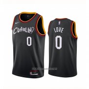 Camiseta Cleveland Cavaliers Kevin Love NO 0 Ciudad 2020-21 Negro