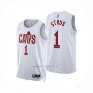 Camiseta Cleveland Cavaliers Max Strus NO 1 Association 2024-25 Blanco