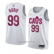 Camiseta Cleveland Cavaliers Ricky Rubio NO 99 Association 2022-23 Blanco