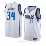 Camiseta Dallas Mavericks Devin Harris NO 34 Association 2018-19 Blanco