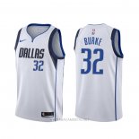 Camiseta Dallas Mavericks Trey Burke NO 32 Association 2020 Blanco