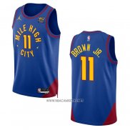 Camiseta Denver Nuggets Bruce Brown JR. NO 11 Statement 2022-23 Azul