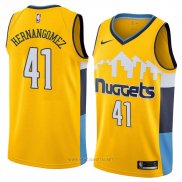 Camiseta Denver Nuggets Juan Hernangomez NO 41 Statement 2018 Amarillo