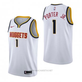 Camiseta Denver Nuggets Michael Porter Jr. NO 1 Association Blanco