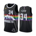 Camiseta Denver Nuggets Tyler Cook NO 34 Ciudad Negro