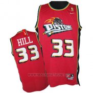 Camiseta Detroit Pistons Grant Hill NO 33 Retro Rojo