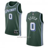 Camiseta Detroit Pistons Jalen Duren NO 0 Ciudad 2022-23 Verde
