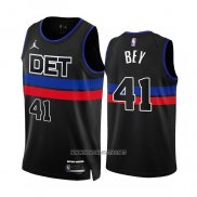 Camiseta Detroit Pistons Saddiq Bey NO 41 Statement 2022-23 Negro