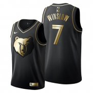 Camiseta Golden Edition Memphis Grizzlies Justise Winslow NO 7 2019-20 Negro