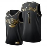 Camiseta Golden Edition New Orleans Pelicans Zion Williamson NO 1 Negro