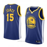 Camiseta Golden State Warriors Damian Jones NO 15 Icon 2018 Azul