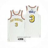 Camiseta Golden State Warriors Jordan Poole NO 3 Classic Autentico Blanco