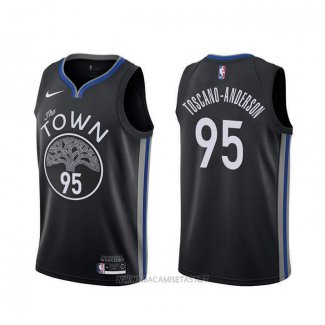 Camiseta Golden State Warriors Juan Toscano-Anderson NO 95 Ciudad Negro