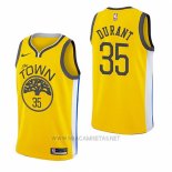 Camiseta Golden State Warriors Kevin Durant NO 35 Earned 2018-19 Amarillo