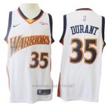 Camiseta Golden State Warriors Kevin Durant NO 35 Mitchell & Ness 2009-10 Blanco
