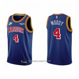 Camiseta Golden State Warriors Moses Moody NO 4 75th Anniversary Azul