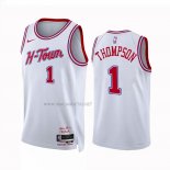 Camiseta Houston Rockets Amen Thompson NO 1 Ciudad 2023-24 Blanco