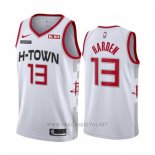 Camiseta Houston Rockets James Harden NO 13 Ciudad 2019-20 Blanco